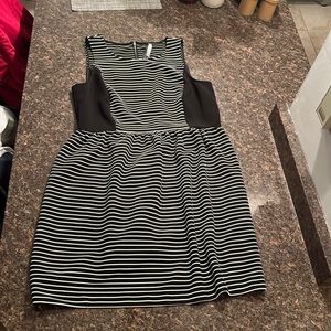 Large Black and White Stripped Kenzie Dress